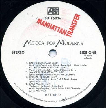 Manhattan Transfer - Mecca For Moderns (Vinyl)
