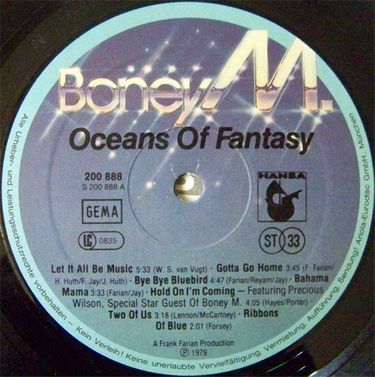 Платівка Boney M. - Oceans Of Fantasy (Vinyl) | Боні М.