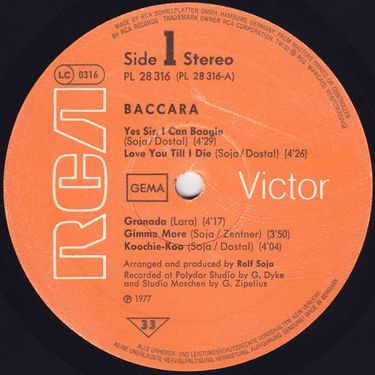 Baccara -Baccara (Vinyl)