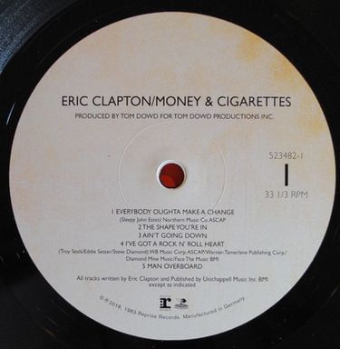 Платівка Ерік Клептон | Eric Clapton - Money and Cigarettes