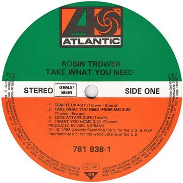 Платівка Робін Троуер - Бери те, що тобі потрібно | Robin Trower - Take What You Need