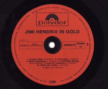 Платівка Джимі Хендрікс - У золоті | Jimi Hendrix - In Gold
