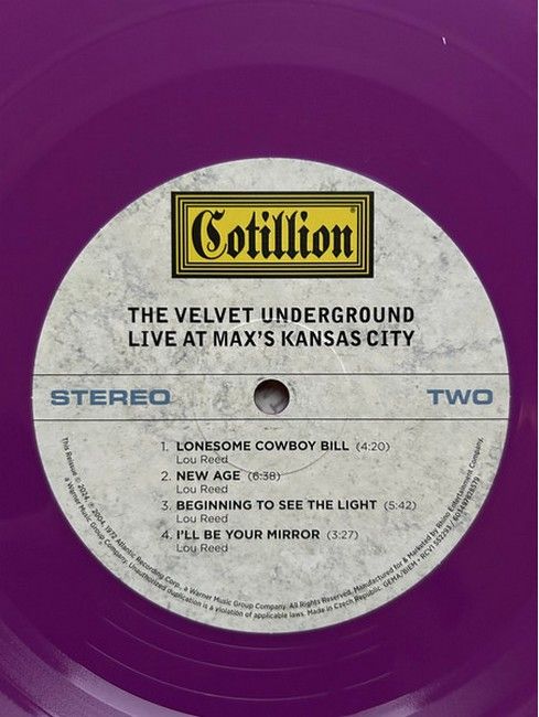 The Velvet Underground – Live At Max's Kansas City (2LP, Album, Reissue, Remastered, Repress, Stereo, Expanded Edition, Orchid & Magenta Vinyl)