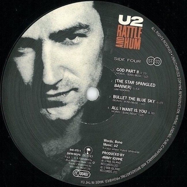 U2 – Rattle And Hum (2LP, Album, Reissue, 180 gram, Vinyl)