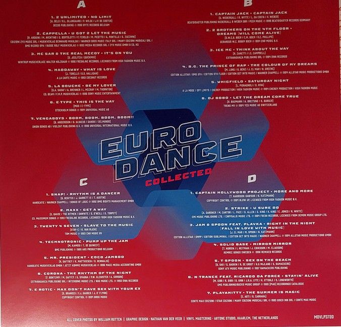 Various – Eurodance Collected (2LP, Compilation, Reissue, Stereo, Vinyl)