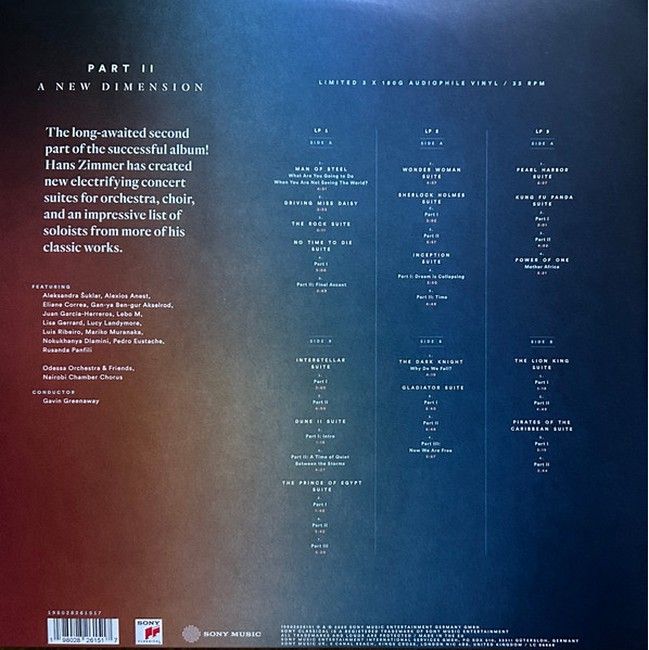 Hans Zimmer - The World of Hans Zimmer - Part II: a New Dimension (3LP, High Quality, Gatefold Sleeve, Limited Edition, Vinyl)
